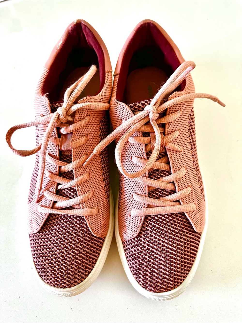 Ideology Women’s Knit Lace-Up Sneakers - Rose Pink